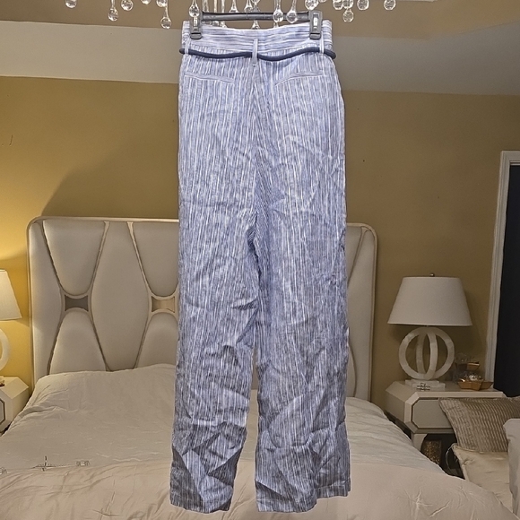 Elevenses Wide-Leg Pants in Light Blue and White - Picture 7 of 16